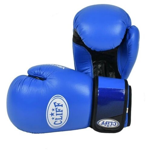 Перчатки бокс VECTORY Буффало (кожа) 8 oz цвет: синий
