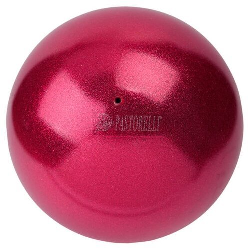 Мяч для художественной гимнастики PASTORELLI New Generation GLITTER HIGH VISION, 18 см, raspberry