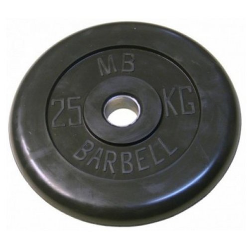 25 кг диск (блин) MB Barbell (черный) 31 мм.