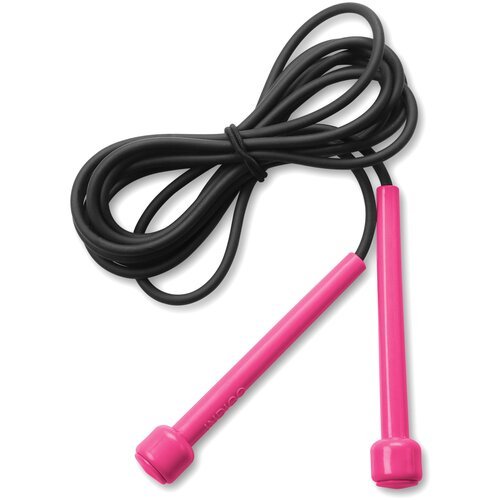 Скакалка для фитнеса / Скакалка спортивная / Скакалка INDIGO (шнур ПВХ) регулируемая длина 2,85м розовый