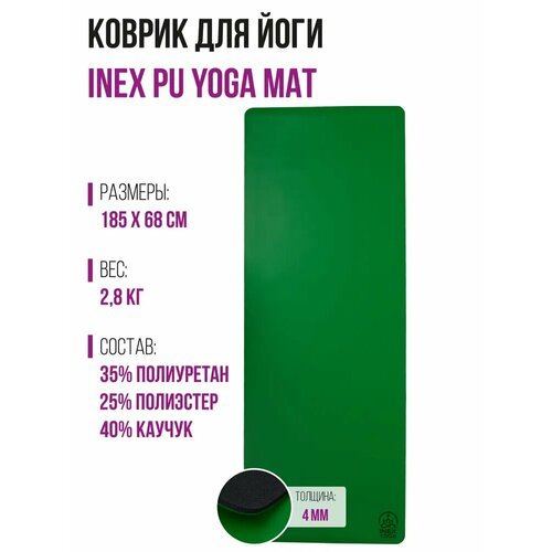 Коврик для йоги INEX Yoga PU Mat полиуретан c гравировкой