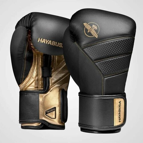 Перчатки боксерские HAYABUSA T3 Boxing Gloves, 10 унций, черно-золотые