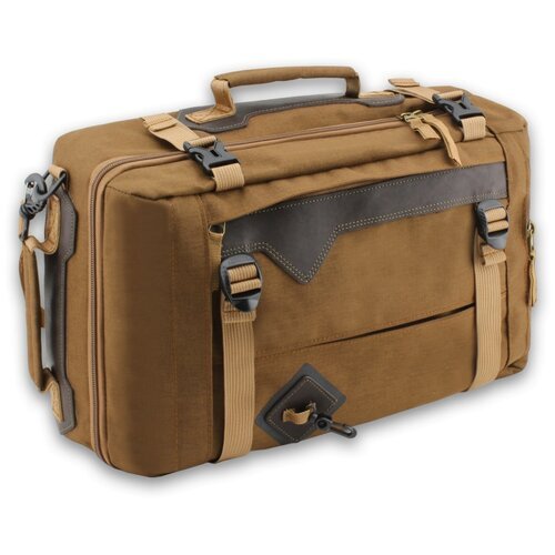 Сумка-рюкзак AQUATIC С-28К, с кожаными накладками коричневая