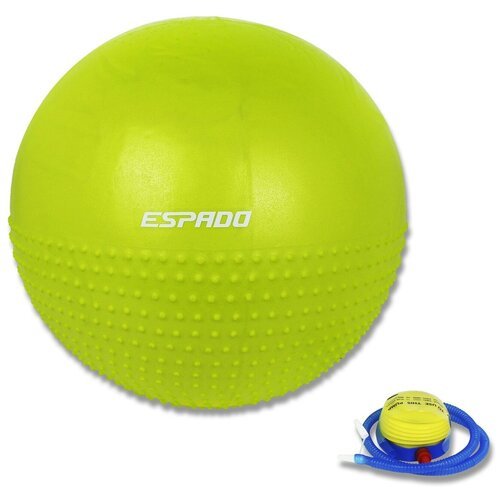 Мяч гимнастический ESPADO полумассажный 55см, антивзрыв, зеленый ES3224