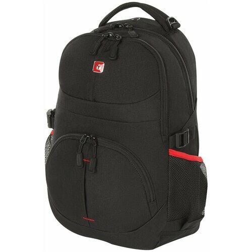 Рюкзак GERMANIUM 'S-06' универсальный, уплотненная спинка, облегченный, черный, 46х32х15 см, 226953
