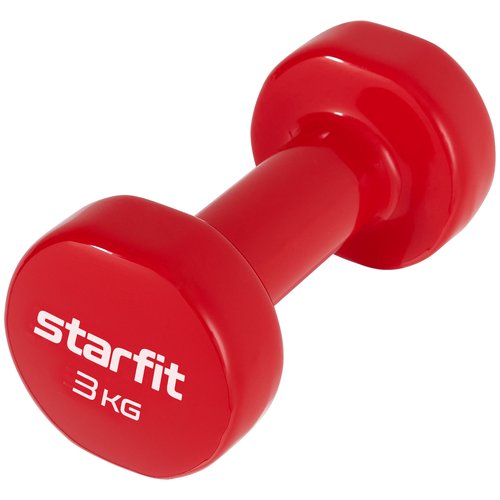 Гантель виниловая STARFIT Core DB-101 3 кг, красный