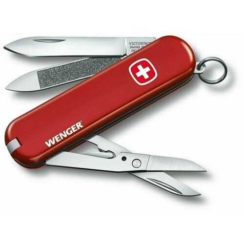 Нож перочинный Victorinox Wenger (0.6423.91), 65 мм, 7 функций, цвет рукояти красный