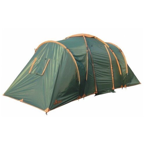 Палатка кемпинговая четырёхместная Totem Hurone 4 V2, зелeный