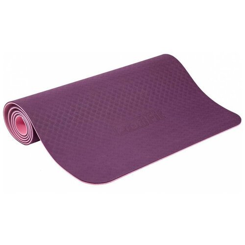 Коврик для йоги и фитнеса 6 мм Profi-Fit PFYMPP (фиолетовый/розовый)