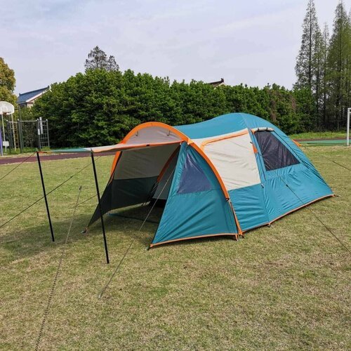 Палатка Туристическая Mir Camping 3-местная / Кемпинговая палатка с тамбуром Мир Кэмпинг JWS 016, Голубой