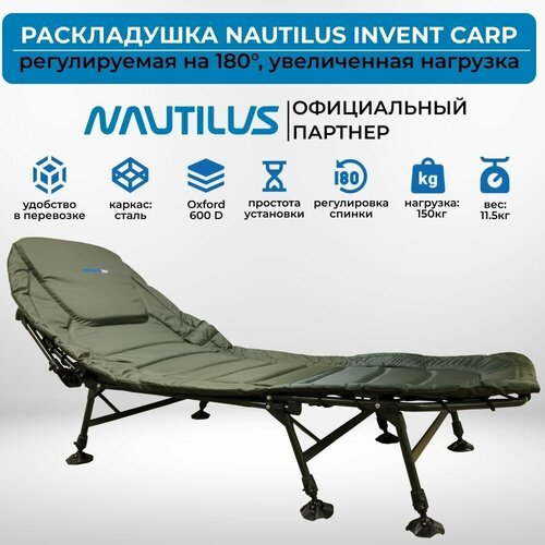Кровать карповая Nautilus Invent Carp 83x208см нагрузка до 150кг