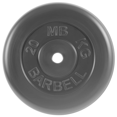Диск обрезиненный MB Barbell 31 мм. 20 кг. черный 'Стандарт'