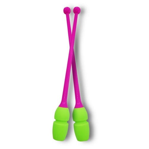 Булава для художественной гимнастики PASTORELLI MASHA сборная, зеленый/розовый