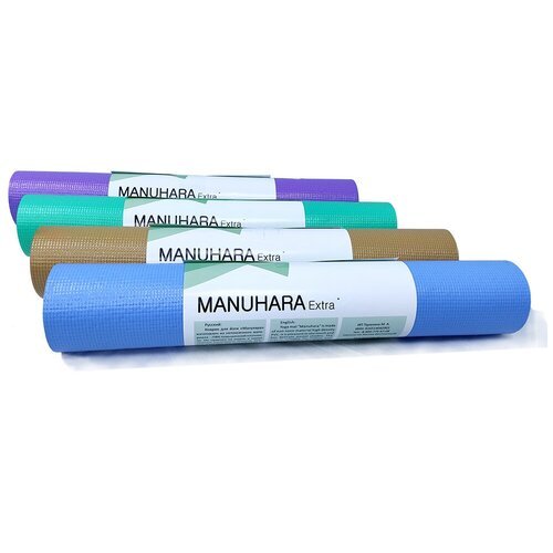 Коврик для йоги Manuhara Extra (200х60 см, 4,5 мм), синий