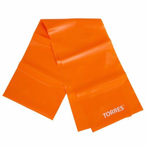 Эспандер TORRES латексная лента, размеры 120 см*15 см, сопротивление 4 кг, цвет оранжевый