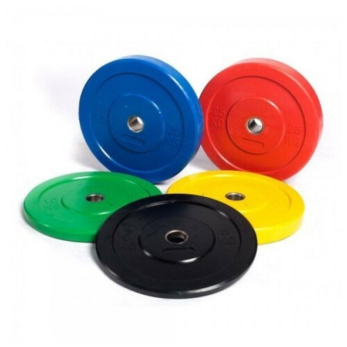Бамперный диск для кроссфита Fitnessport RCP21-15 желтый, 15 кг.