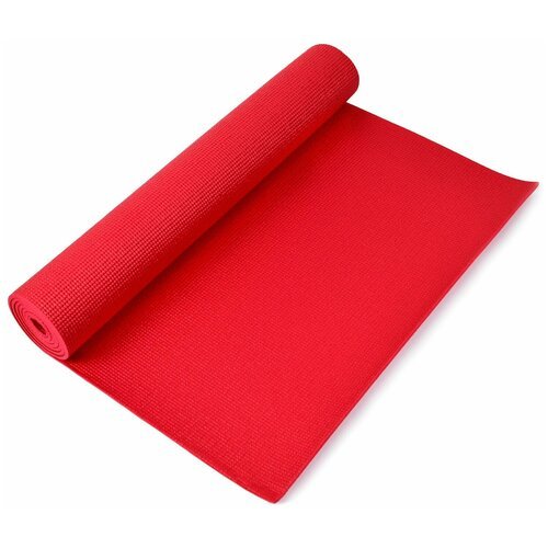 Коврик для йоги CLIFF PVC с чехлом (1720*610*4мм), красный