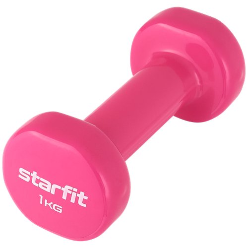 Гантель виниловая STARFIT DB-101 1 кг, розовый, 2 шт