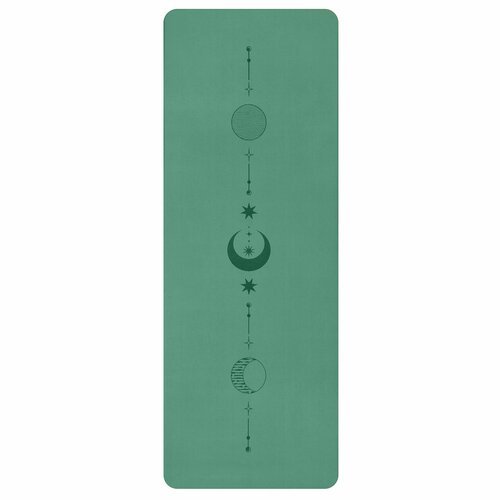 Ультрацепкий 100% каучуковый коврик для йоги Ultra Moon Emerald 185*68*0,5 см нескользящий
