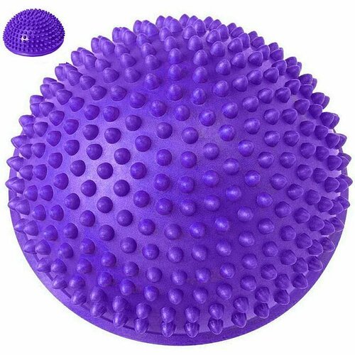 Полусфера массажная SPORTEX круглая надувная (ПВХ), D-16 см (фиолетовый)