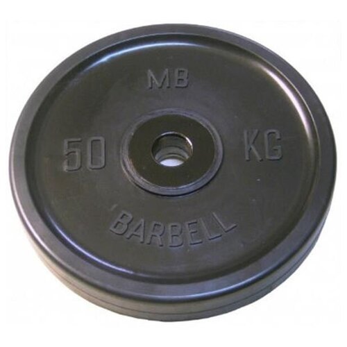 Диск для штанги Barbell d 51 мм 50,0 кг, black