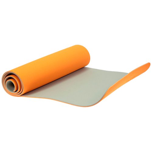 Коврик для йоги BRADEX SF 0402/SF 0403, 183х61х0.6 см оранжевый/серый 0.9 кг 0.6 см
