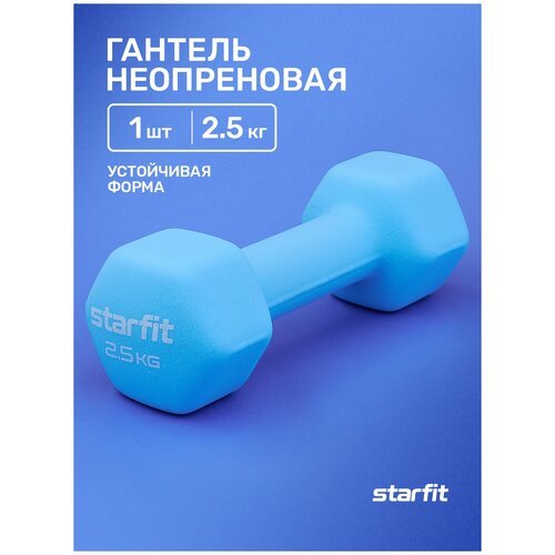 Гантель неразборная Starfit DB-201 синий