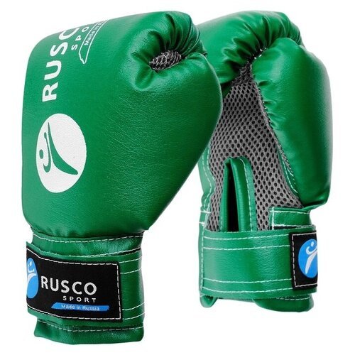 Перчатки боксерские Rusco sport детские, искусственная кожа, 6 Oz, зеленые (2947728)