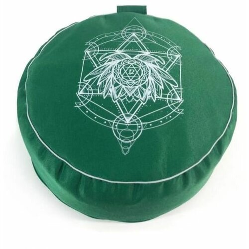 Подушка для медитации Чакра Анахата зеленая