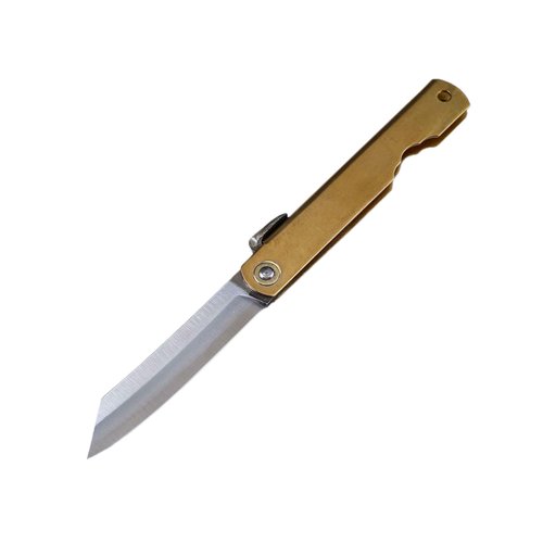 HAWI-70Br (9) Нож складной Хигоноками Nagao Kanekoma, лезвие 70мм аогами 3cл, 3мм рукоять латунь