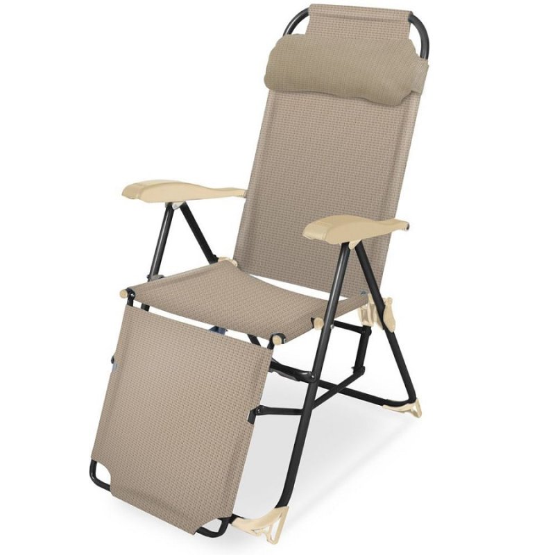 Кресло-шезлонг складное 'Ника' с подножкой К3 песочный