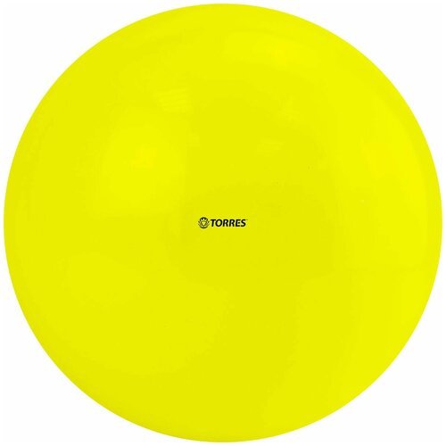 Мяч для художественной гимнастики однотонный TORRES AG-15-06, диаметр 15см, желтый