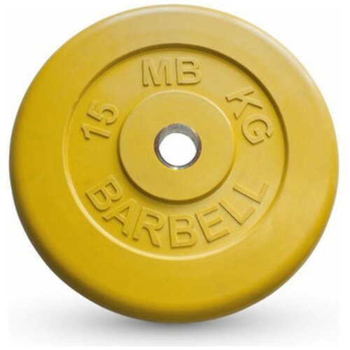 Barbell Диск обрезиненный d 51 мм цветной 15,0 кг 441