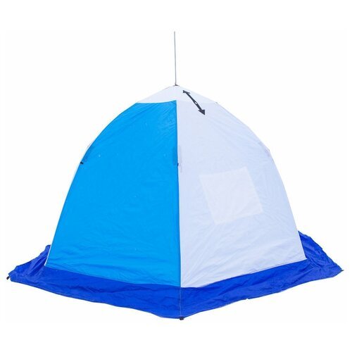 Палатка для рыбалки двухместная СТЭК Elite 2 (дышащая), белый/голубой