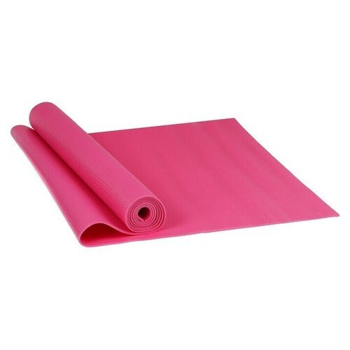 Коврик для йоги, PVC, 173x61x0,3 см (розовый)