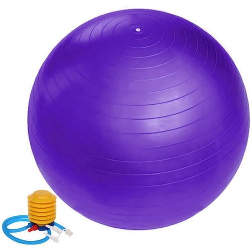 Мяч для фитнеса Sportage 65 см 800гр с насосом, фиолетовый