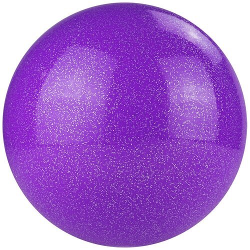 Мяч для художественной гимнастики однотонный TORRES AGP-15-08, диаметр 15см, лиловый с блестками