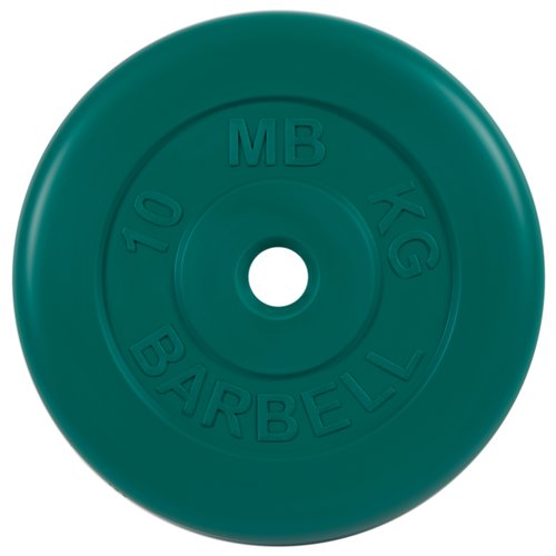 Диск MB Barbell Стандарт MB-PltC26 10 кг зеленый
