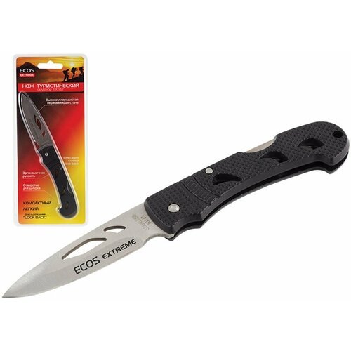 Нож туристический Ecos EX-142, складной, черный