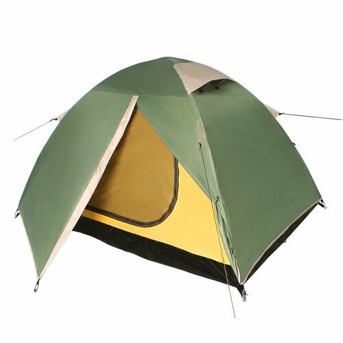 Палатка трекинговая двухместная Btrace Scout (2-местная +), зеленый/бежевый
