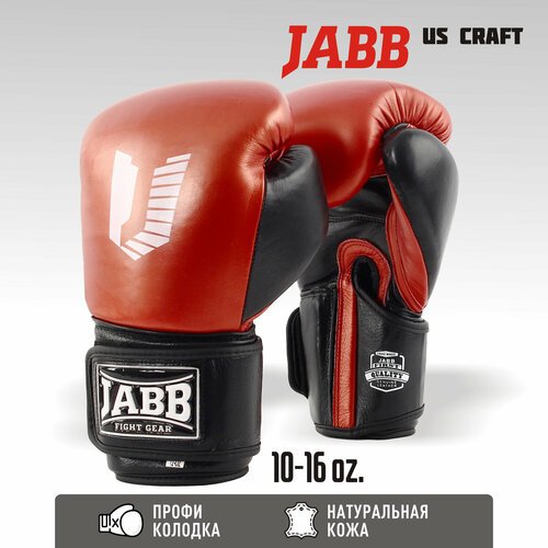 Перчатки бокс.(нат. кожа) Jabb JE-4075/US Craft коричневый/черный 10ун.