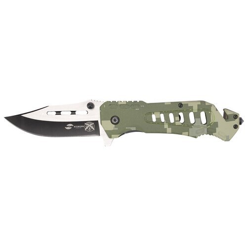 Нож складной STINGER FK-008H зеленый хаки
