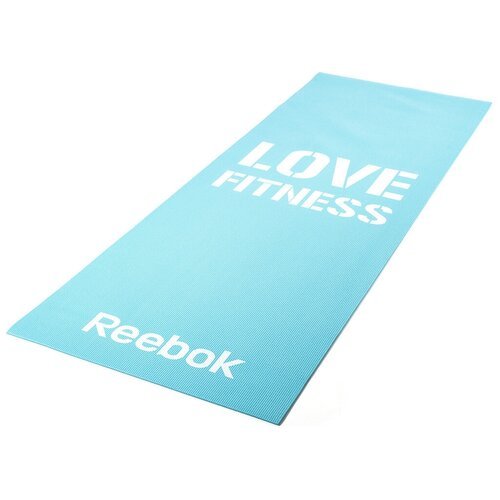 Коврик для йоги Reebok Love RAMT-11024L, 173х61х0.4 см голубой 1.1 кг 0.4 см