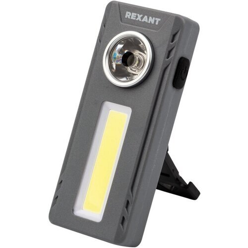 Фонарь-фонарик LED REXANT с регулируемым светом и поворотным корпусом, на батарейках 6500 К