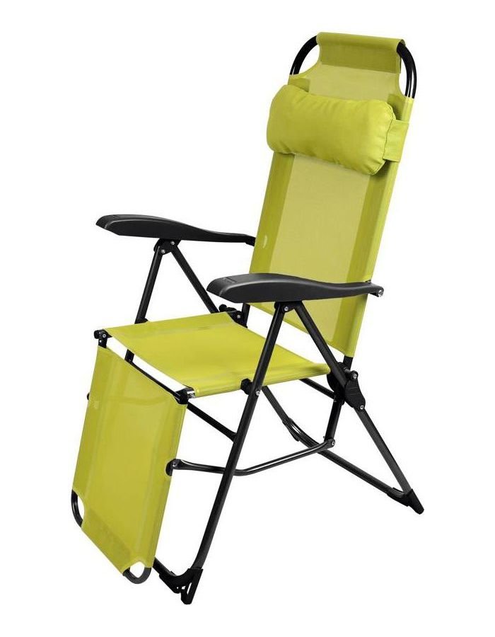 Кресло-шезлонг складное 'Ника' с подножкой К3 лимонный
