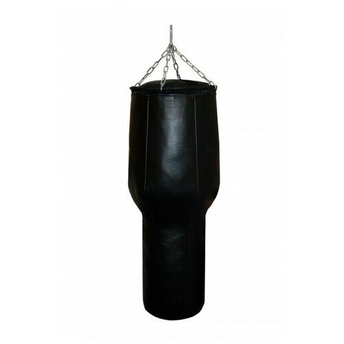 Боксёрский мешок подвесной фигурный 'Гильза' (натуральная кожа), 150 см, 60 кг, чёрный