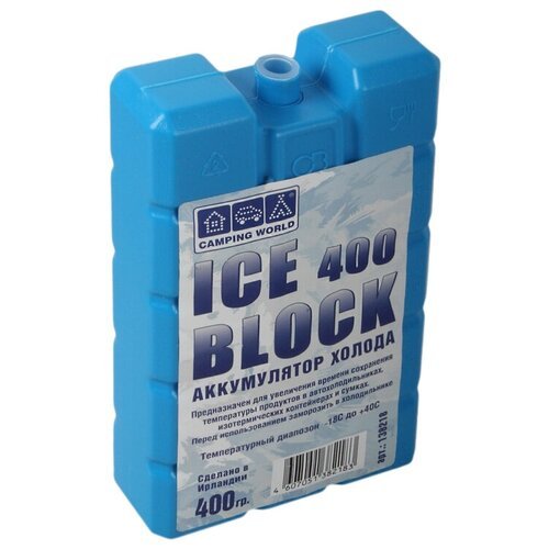 Camping World Аккумулятор холода Iceblock 400 0.4 л голубой 1 шт. 0.4 кг 17 см 10 см