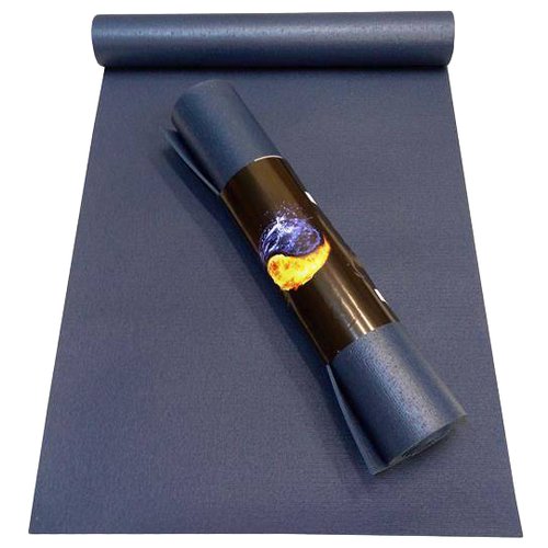 Коврик для йоги и фитнеса RamaYoga Yin-Yang PRO, синий, размер 200 х 60 х 0,45 см