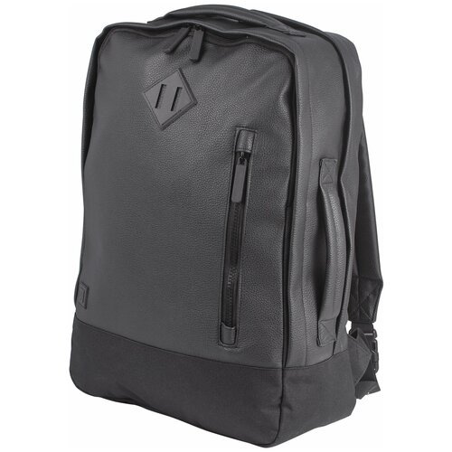 Рюкзак BRAUBERG молодежный с отделением для ноутбука, 'Квадро', искуственная кожа, черный, 44х29х13 см, 227088