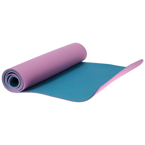 Коврик для йоги BRADEX SF 0402/SF 0403, 183х61х0.6 см фиолетовый/голубой 0.9 кг 0.6 см